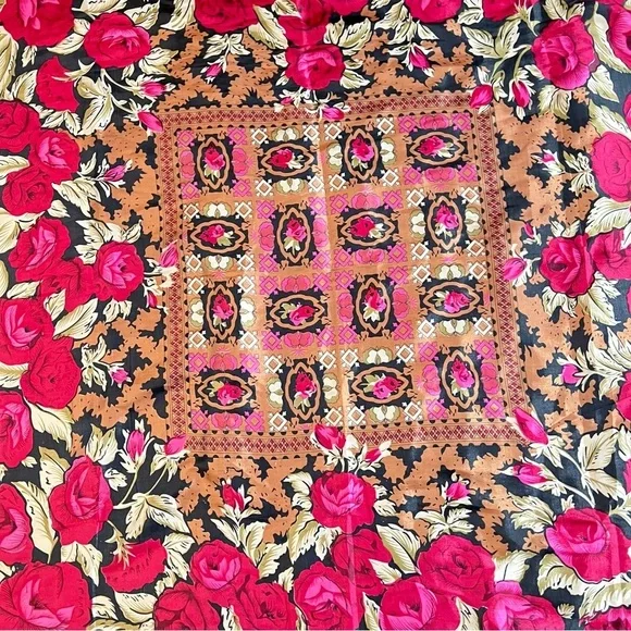 Pink Rose Floral Scarf - Picture 2 of 5